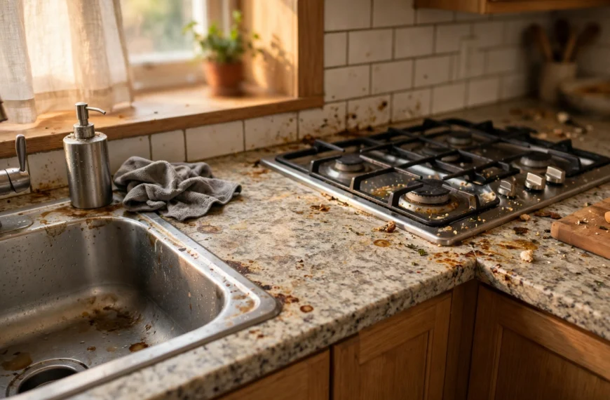 Why Are Some Kitchen Countertops More Likely to Develop Stains Around Frequently Used Areas?